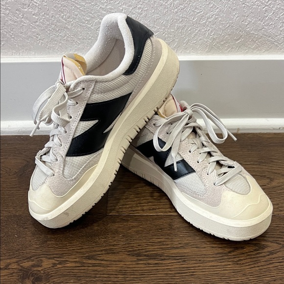 New Balance Shoes - New Balance Cream and Black Women's Sneakers